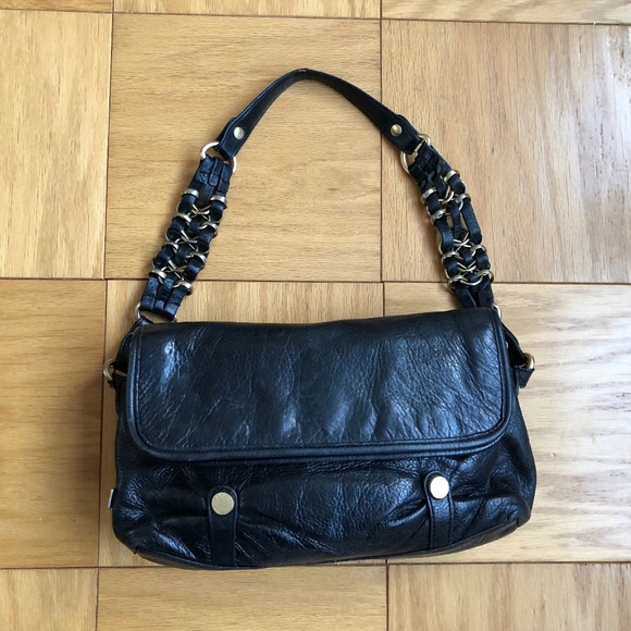 Tahari leather decorative strap shoulder bag - Picture 2 of 8